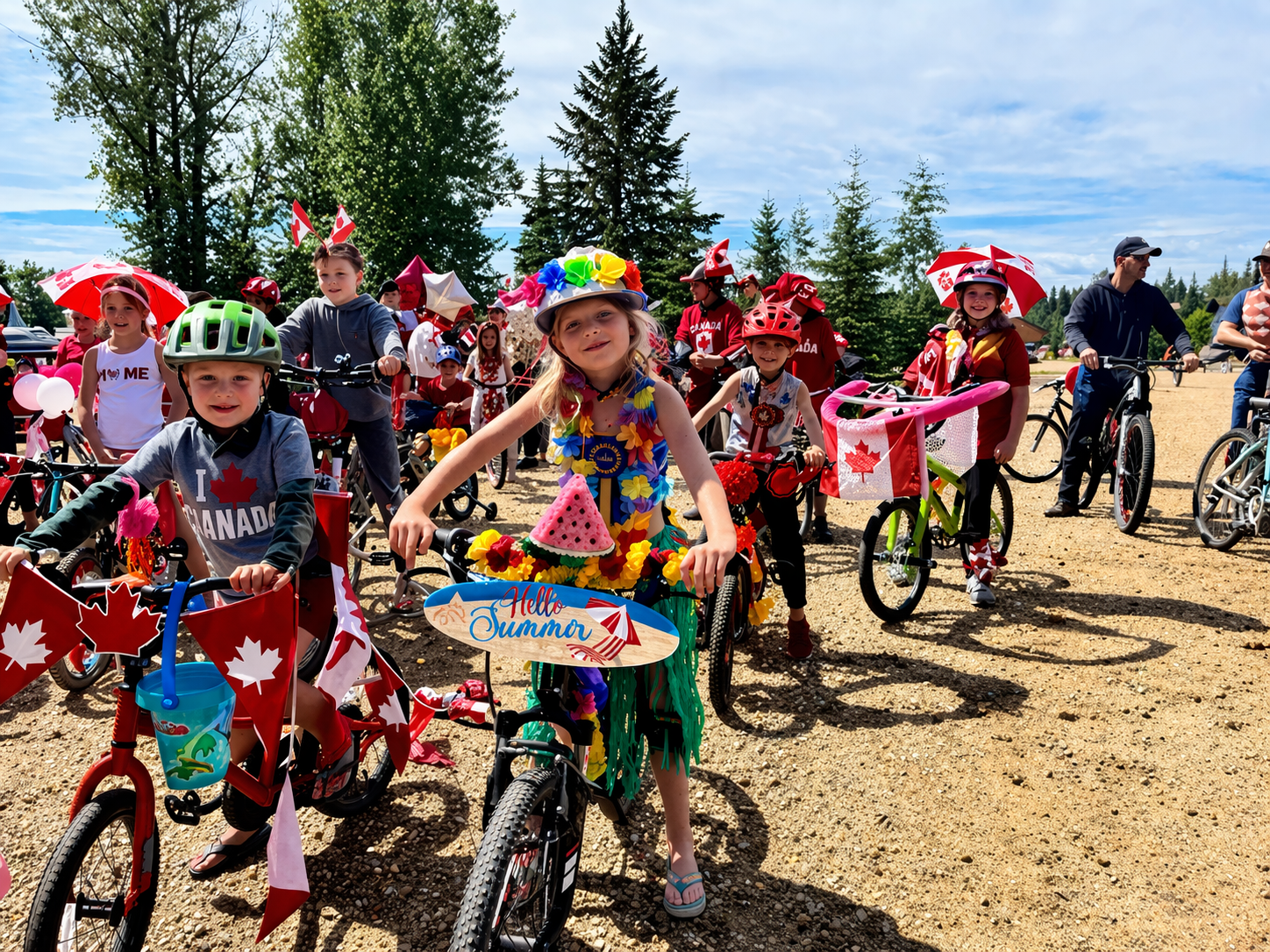 Canada day parade at Hilliard's Bay Estates Lesser Slave Lake